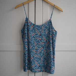 EUC Bella Luxx Silk Tank, Red & Blue Floral, Size S